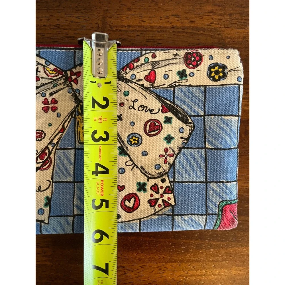 Brighton With‎ Love From Me To You Canvas Zippered Cosmetic Make-Up Case Bag